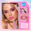 Likesing Set of 3 Glitter Lipstick Set, Lip Gloss, 24 Hours Hold, Red Lipstick, Lip Gloss, Long Lasting Lipstick, Pink Red Lip Balm, Make-Up, Women's Lip Gloss, Permanent Birthday Gift, Halloween