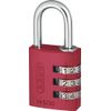 Padlock Combination Aluminum 30mm Red