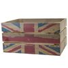 Rustic Crate with Union Jack Print - Large