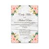 100 Wedding Invitations Rustic Floral Design Blush Pink Gold + Envelopes
