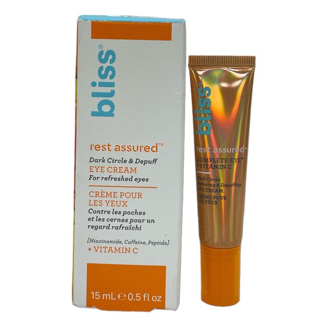 Bliss Rest Assured Dark Circle Reducing & Depuffing Eye Cream - 0.5 fl oz