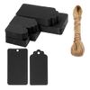 Box.it.pack.it Kraft Paper Gift Tags, Black, Mixed Shape, 200 Pack with String