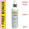 BIKINI TAN - Sunless Self Tanning Spray (Pump) - LIGHT - 8 oz + Best Tanner Mitt