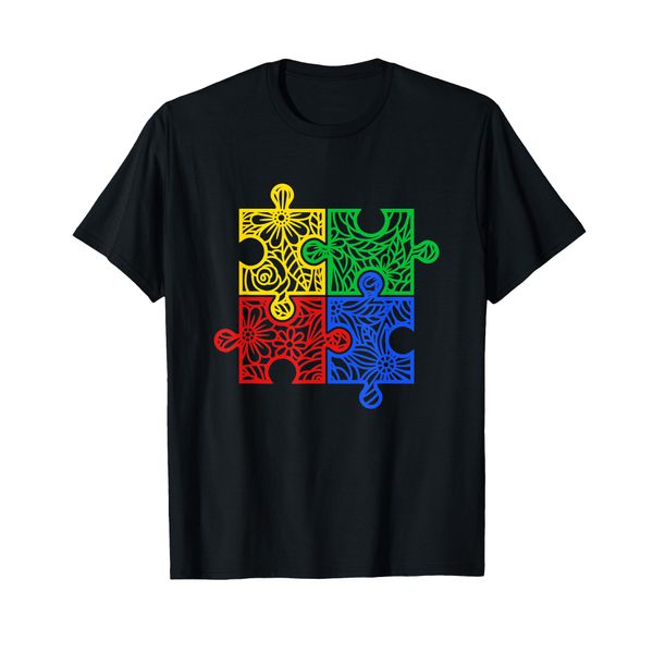 Autism Awareness Mandala Puzzle T-Shirt