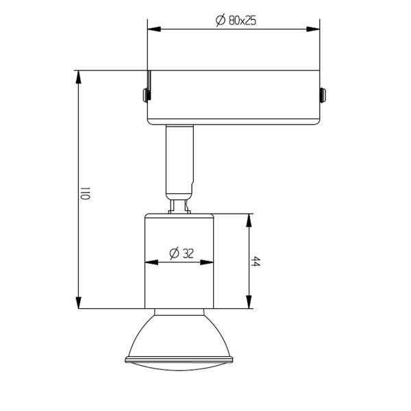 Knightsbridge 230V GU10 Single Spotlight-White