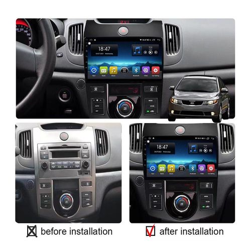 Fits for KIA Forte Cerato 2008-2013 Auto AC Black Car Radio Stereo Fascia Frame Double DIN 9 inch Dash Installation Mounting Kit