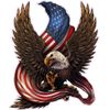 American bald Eagle American flag Decal X Large 24" Tall Decal 