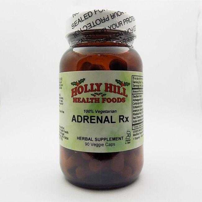 Holly Hill Health Foods, 100% Vegetarian Adrenal Rx, 90 Vegetarian Capsules