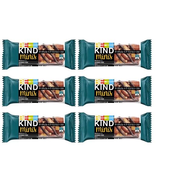 BE-KIND minis Healthy Nut Bar Dark Chocolate, Almond & Sea Salt Candy Box (Share Pack of 6/Mail)