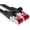 1aTTack.de - 1x 5m CAT6 patch cable S/FTP PIMF shielding CAT.6 RJ45 network cable Ethernet cable DSL LAN router switch modem patch panel - black - 1 piece