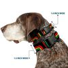 Buckle-Down 13-18" Maze Lines Black/Rasta Plastic Clip Collar, Wide Small