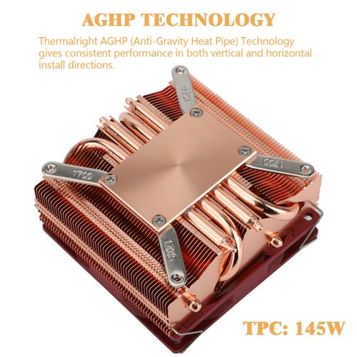 Thermalrlght AXP90 X53 Full Low Profile ITX CPU Cooler, with 92mm Slim PWM Fan for 2700RPM High Speed ITX CPU Fan, AGHP Technology, for Intel LGA1150/1151/1200/1700 /AMD:AM4/ AM5