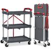 Portable folding service vehicle 3layer folding utility vehicle 56pound capacity