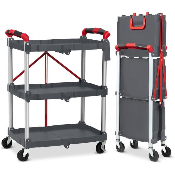 Portable folding service vehicle 3layer folding utility vehicle 56pound capacity