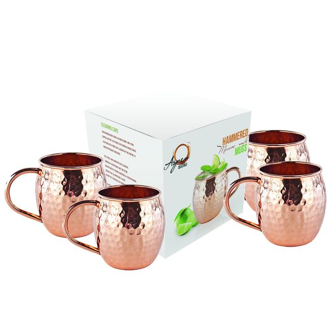 Pure Solid Copper Mugs 16oz Drinking Cup