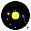 Solar System Vinyl Record (Minimal Version) Window Bumper Sticker Decal 5"