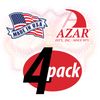 Azar Displays 250025 Clear Single Pocket Wall File with wallmount, 4 pack