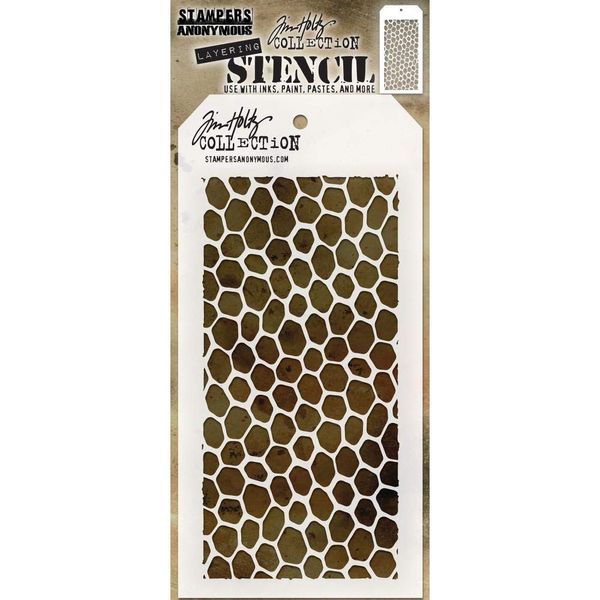 Stampers Anonymous Tim Holtz Layered Stencil 4.125"X8.5"-Hive