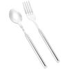 Extendable Fork Spoon, Telescopic Fork and Spoon Set Stainless Steel Long Fork Extender Dinner Retractable Spoons Expandable Extension Fork Spoon Extends to 25.2" Tableware for Fruit