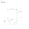 J-Hooks for Pegboards Stainless Steel w/ Locking Pins 5-Pack P25