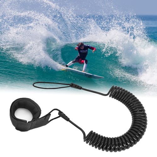 SUP Leash 5.5 mm 10 Feet Rolled TPU Paddle Leash SUP Surfing Coiled Lead Paddle Board Foot Rope Surfboard Leash Sup Leg Rope Strap Sup Safety Lead for Stand Up Paddle Board