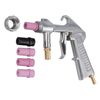 AMTOVL Sand Blasting Guns Sandblaster + 4Pcs Ceramic Nozzles + Extra Iron Nozzle Tip Set