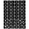 Stencil per tatuaggi, 126 stencil su 6 fogli