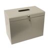 Cathedral Metal A4 File Box - Silver