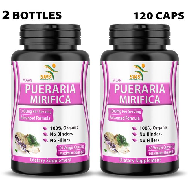 Pueraria Mirifica 5000mg Dietary Supplement Organic 120 Capsule For Women, Trans