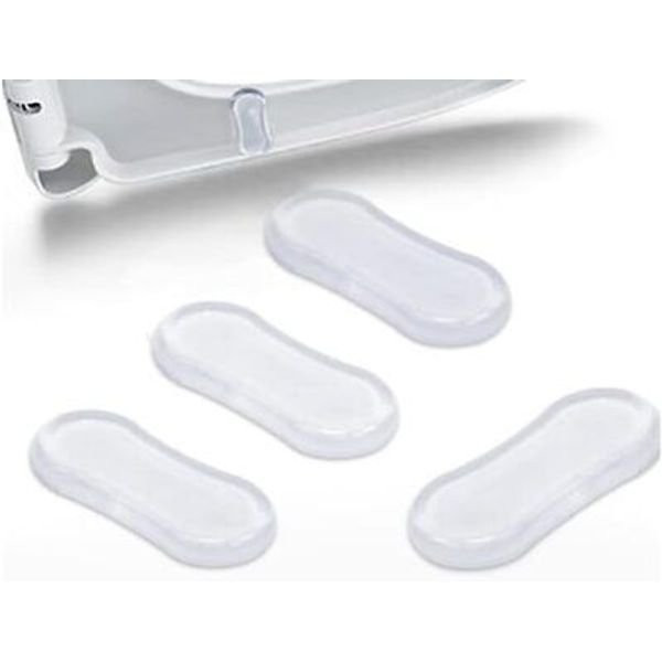 5Pcs Transparent Silicone Toilet Seat Bumper Set, Strong Adhesive Toilet Seats