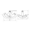 Deltana Hinge Pin Stop,Hinge Mounted,Adjustabl, Polished Brass