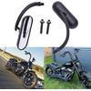 Black Motorcycle Mini Oval Mirrors For Harley Davidson Softail Breakout V-Rod A+