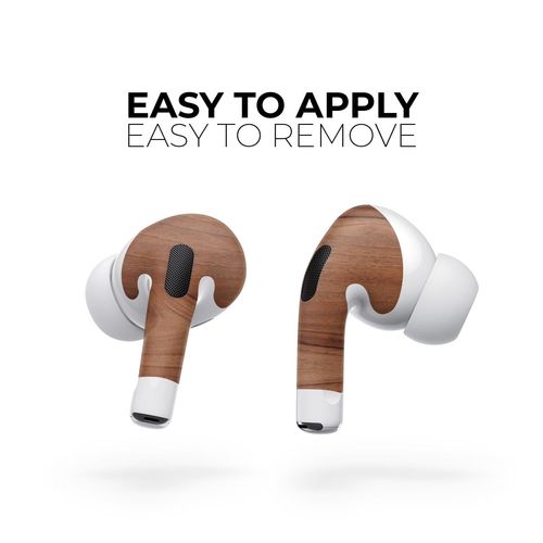 DesignSkinz - Compatible with AirPods Pro 2 - Skin Decal Protective Scratch Resistant Vinyl Wrap - Smooth-Grained Wooden Plank
