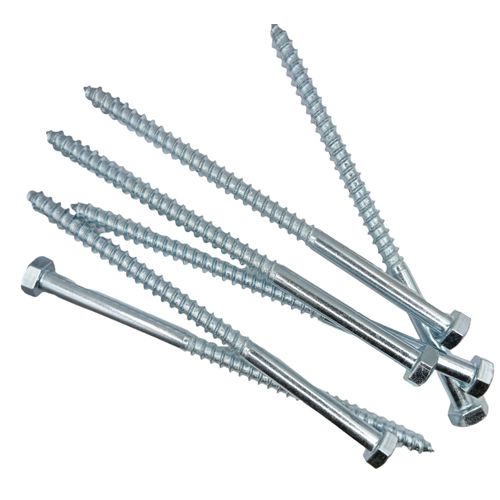 LLB 150mm M8 For Coach Screws Wood Hex Head Width 13mm Zinc Plated Sleeper Concrete Screw Hexagon Lag Half Thread Bolts Silver Box of 9pcs Long 6 inch x 0.3 inch (8mm x 150mm)