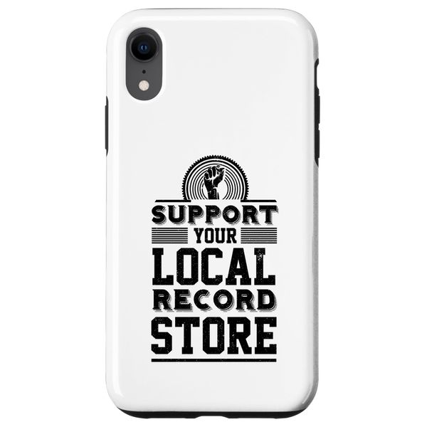Support Your Local Record Store Nostalgic Vinyl Store Case for iPhone XR