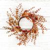 Orange Eucalyptus and Hops Candle Ring / Wreath 4.5" Inner Autumn Fall