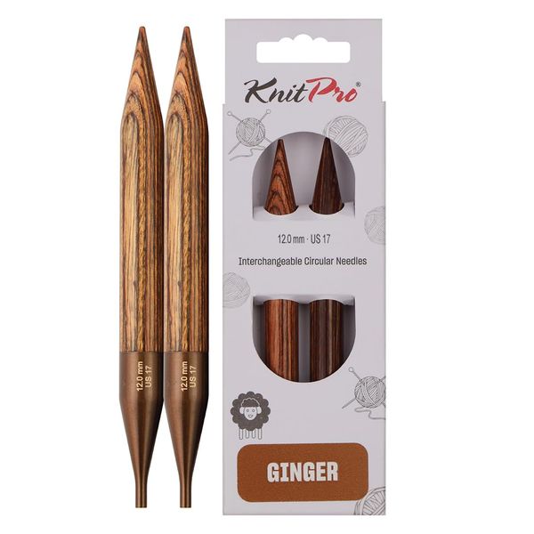 KnitPro Knitting Pins, Wood, Assorted, 12mm