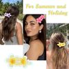 CURASA 6PCS Flower Claw Clips flat
