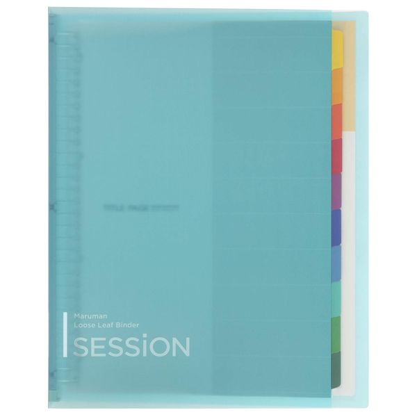 Maruman F584-52 Loose Leaf Binder A4 Session 30 Hole Light Blue