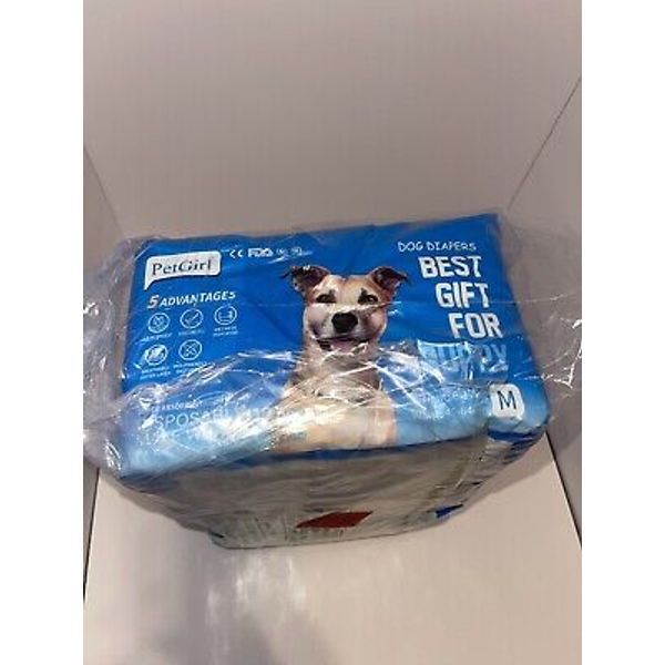 Pet Girl Dog Diapers for Male Puppys m 6-17kg Disposable Male Wrap 3 packages