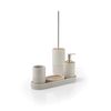 Gedy Desktop Dispenser, Cement, Grey, 7.6 x 17.2