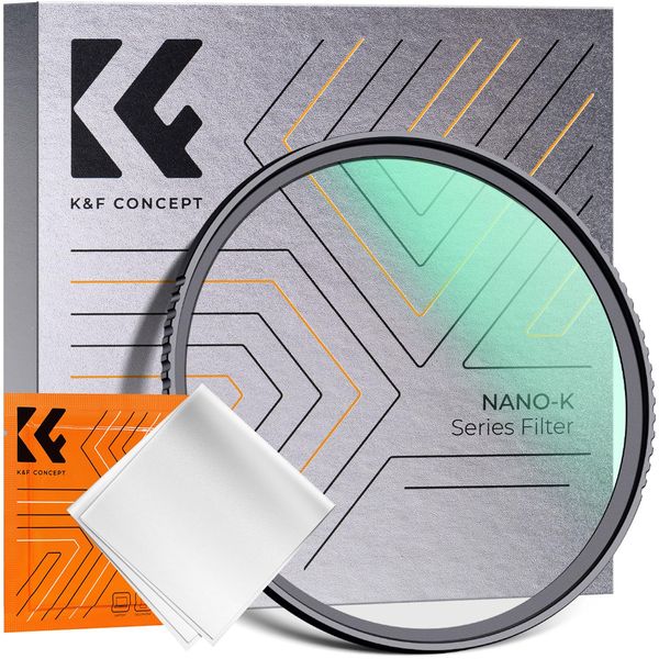 K&F Concept 77mm Lens Protection Filter, Lens Filter, Protector, Lens Protection, AGC Optical Glass, Thin Border, 18 Layer Coating (NANO-K Series)