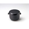 Banko Pottery Round, 1 Piece, Small, Black Mat, Ceramic, Ceramic