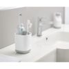Joseph Joseph Easy-Store - Compact Toothbrush Holder Caddy Bathroom Storage , Grey/White, Regular