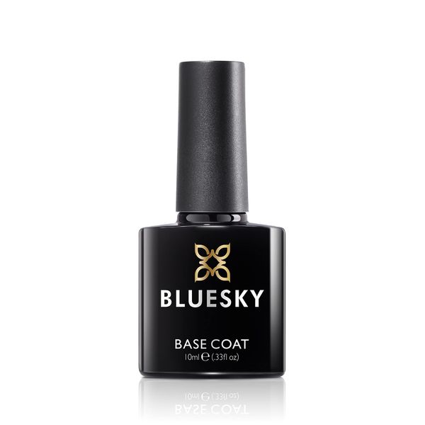 Bluesky Gel Nail Polish, Base Coat, Strong Adhesion, Long Lasting Manicures, Clear, 10 ml (Requires Curing Under LED UV Lamp)