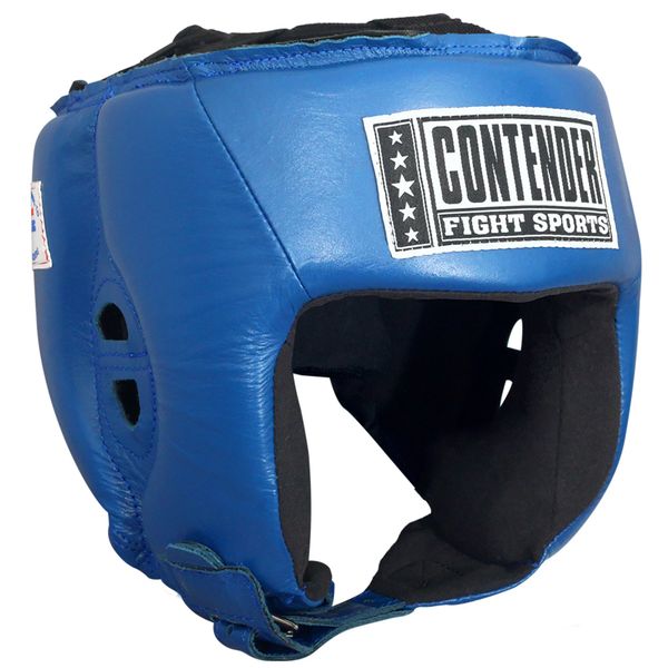 Contender Fight Sports Competition Boxing Headgear without Cheeks, Small, Blue