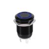 EVGATSAUTO LED Push Button,Car 12mm LED Light Momentary Push Button Switch Toggle Black Case 2A Red, green, blue, white (optional)(Blue)