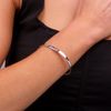 Treasure Bay Women's Solid 925 Sterling Silver Bar Bangle Bracelet, Mens Silver Torque Bangle
