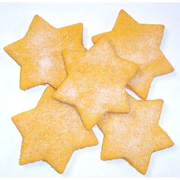 Scott's Cakes Gold Christmas Star Sugar Cookies in a 1 Pound White Bakery Box