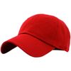 KB-LOW RED Classic Cotton Dad Hat Adjustable Plain Cap. Polo Style Low Profile (Unstructured) (Classic) Red Adjustable